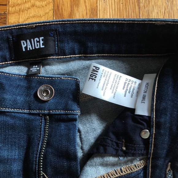 PAIGE HOXTON ANKLE (24) HIGH RISE JEANS - Picture 4 of 8